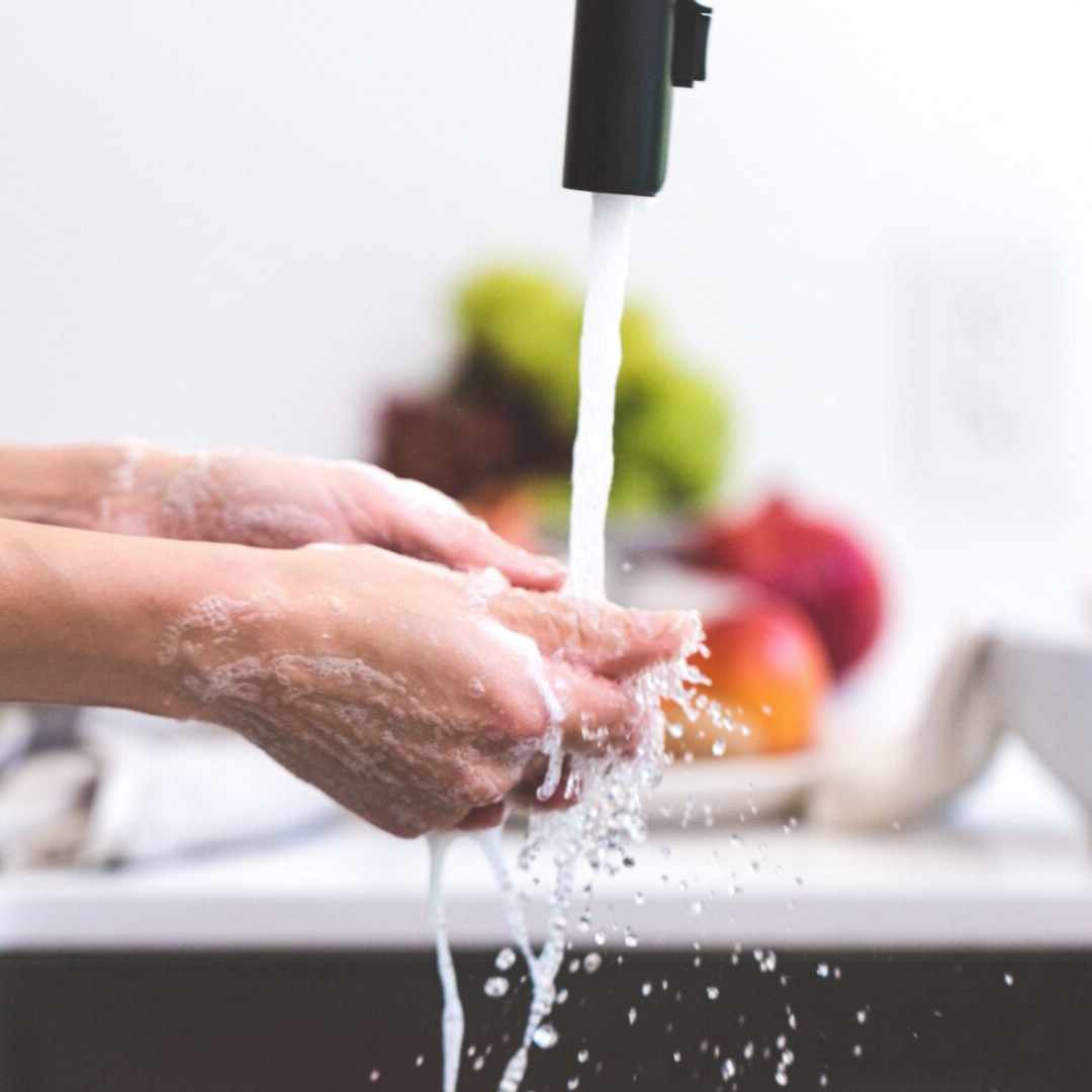 Even if you wear gloves, washing your hands is vital in any kitchen.